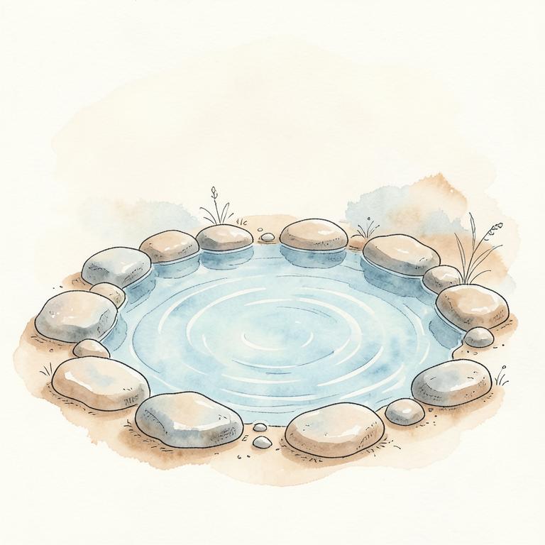 Illustration of Clear Spring Water
