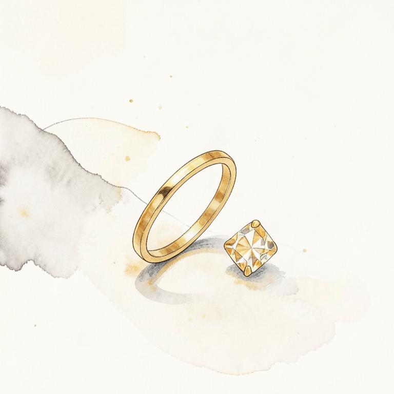 Illustration of Fine Jewelry Metal